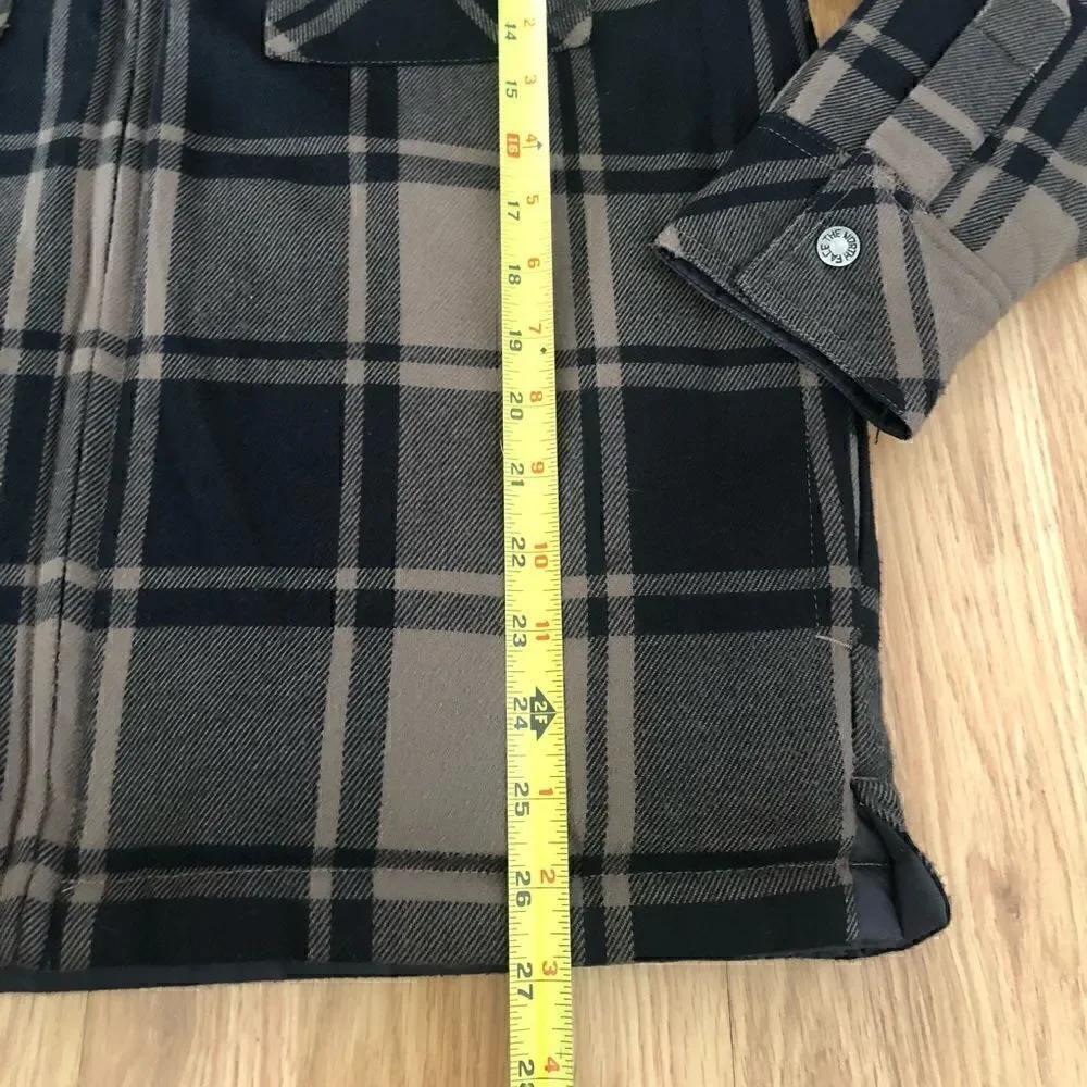 THE NORTH FACE Hyvent Orange/Brown Jacket w/ Brown Plaid Reversible Liner